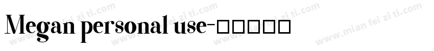 Megan personal use字体转换